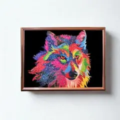 クリスタルピクチャー 「ウルフ」 狼 アート 壁掛け143-018-7 クリスタルピクチャー 「ウルフ」 狼 アート 壁掛け143-018-7 - メルカリ