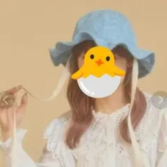 kaorinomori リルニームハット ライトブルー フラワーのサムネイル
