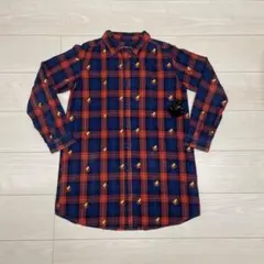 ヒステリックグラマー ヒスミニ シャツ ロングシャツ 刺繍 長袖 チェック柄