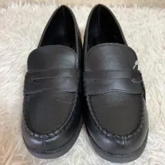 新品未使用 合皮ローファー　24.5cm 3E 履き心地ソフト　ヒール2.5cm