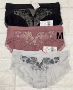 夢みるブラ　DeepVブラ1486グレースフルフラワー　ボーイズレングス3枚/M