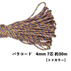 ✳︎サイケカラー✳︎ パラコード 4mm 7芯 100フィート 30m 新品