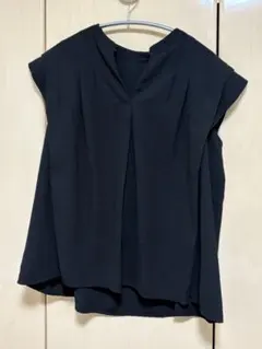 【ViS】ブラックノースリーブシャツ