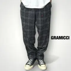 GRAMICCI グラミチ ウールブレンドタックテーパードパンツ グレンチェック