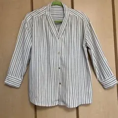 ストライプデザイン 長袖シャツ Lサイズ