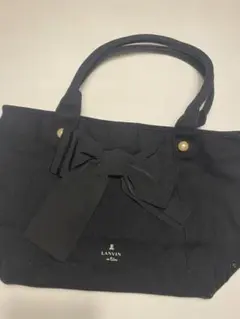 LANVIN en Bleu トートバッグ ブラック リボンのサムネイル