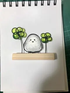 ワイヤークラフト　ワイヤーアート　オブジェ　シマエナガ　置き用