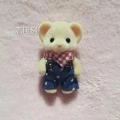 赤ちゃんお洋服　星柄サロペット•バンダナセット　チェック赤色