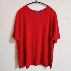 カレンスコット Tシャツ クルーネック 半袖 無地 XL 赤 綿 デイリー
