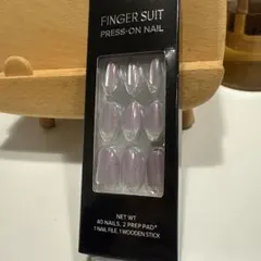 未開封 パープルラメ 40枚入り 付属品完備 FINGER SUITナイルチップのサムネイル