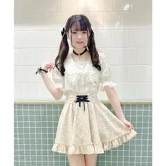 ROJITA コルセット風総レーススカート　ベージュのサムネイル