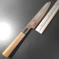 賜台覧　源昭忠　菊秀本焼き柳包丁 柳刃包丁 本焼 尺一 水野鍛錬所 源昭忠 銀二巻 黒檀柄 黒檀鞘
