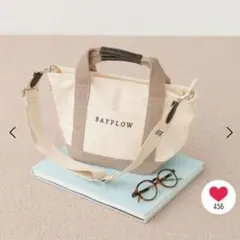 BAYFLOW SサイズショルダーZIPロゴトート ベージュのサムネイル