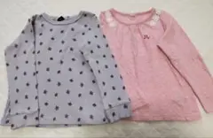 女の子 長袖Tシャツ トップス2枚セット95センチ