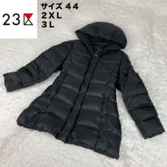超極美品✨23区✨シレータフタ✨ダウンコート✨2XL✨44✨洗える✨撥水加工✨黒
