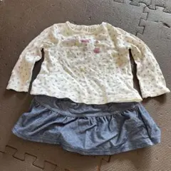 90KUMIKYOKU 花柄長袖カットソーとスカートセット