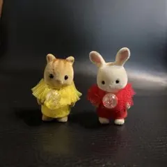 シルバニア　ミニチュアドール　赤ちゃん　着せ替え服　赤　黄　セット　ハンドメイド