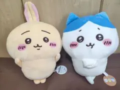 2点セット　ちいかわ 入れ替わってるぬいぐるみBIG ハチワレ　うさぎ