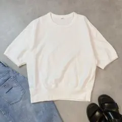 最終＊ロエフ ショートスリーブ スウェット 24SS 半袖スエット白定価1.8万のサムネイル