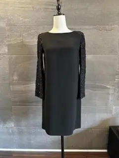 【SAINT LAURENT】サンローラン　オフショルダー　七分袖ワンピース　黒 2026年最新】Saint Laurent レディース 長袖・七分袖ひざ丈ワンピース