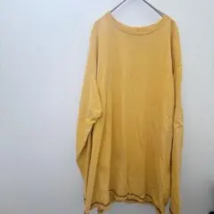 コロンビア スウェット ロンT XL 黄色 ゆるだぼ イエロー オーバーサイズ