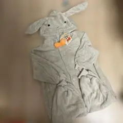 殴られうさぎのフード付き　なりきりパジャマ　着ぐるみ 110cm