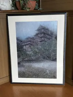 #1765　「夕映えの遺跡」額縁入り、油彩画、原画、F30号 1765 「夕映えの遺跡」額縁入り、油彩画、原画、F30号 - メルカリ