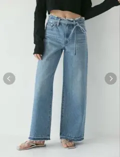 Ungrid×Levi's別注 RIBCAGE WIDE LEGデニム25インチ - メルカリ
