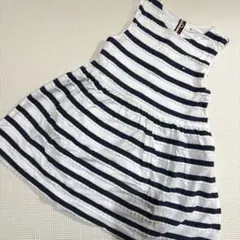 トミーヒルフィガー ボーダーワンピース　ネイビー　ホワイト　92cm