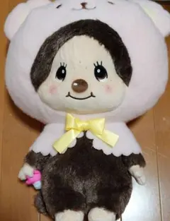 몬치치 봉제인형 곰 옷차림