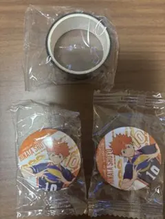 ハイキュー!! 缶バッジ、マスキングテープ　くら寿司