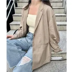 m様 Kastane デザインオーバーシャツジャケット ベージュ