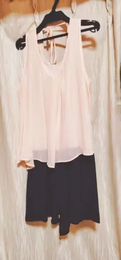 ROYAL PARTY オールインワン　ワンピース　ピンク　ブラック　結婚式