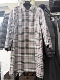 バーバリーロンドン　リバーシブル トレンチコート グレー チェック