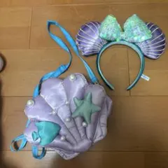 ディズニー 貝殻カチューシャとリュックセット
