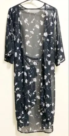 レディース　ロペピクニック　花柄　ロングカーディガン　春服　夏服