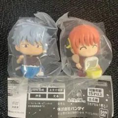 新品未開封　銀魂 ガチャガチャ もぐもぐ隊 坂田銀時 神楽セット