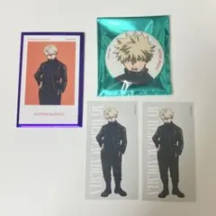 ヒロアカ　爆豪勝己　ベースヤード　缶バッジ　チェキ風ステッカー　特典