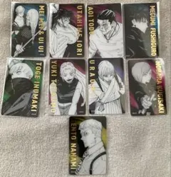 呪術廻戦展　箔押しクリアカード 9点セット
