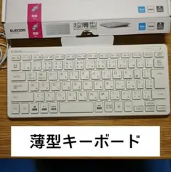 ELECOM 超薄型 有線キーボード TK-FCP096WH ホワイト