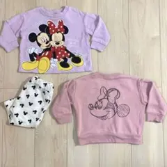 トレーナー ボトムス まとめ売り ディズニーミッキーミニー ズボンセットしまむら