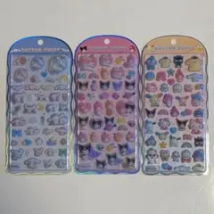 正規品 サンリオ　コットンパフィーシール セット