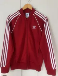 adidas スリーストライプトラックトップ赤