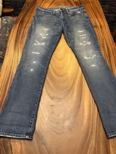 Gap スキニーデニム ブルー ダメージ加工