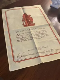 【レア】TWININGS TEAS の広告ポスター1899年のリネン