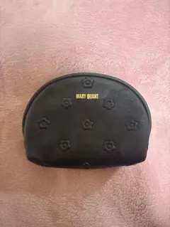 MARY QUANT ブラック フラワーポーチ