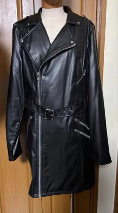 ZARA 合皮 黒 ライダース XL 新品
