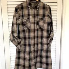 FieldCore ☆高撥水ビエラシャツワンピース Lチェックシャツワンピース