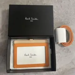 Paul Smith ポールスミス　IDケース・パスケース ベージュオレンジ