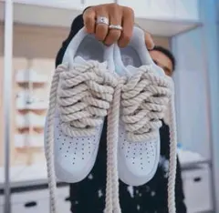 靴紐　カスタム　ロープシューレース　アイボリー　エアフォース1 120cm s6